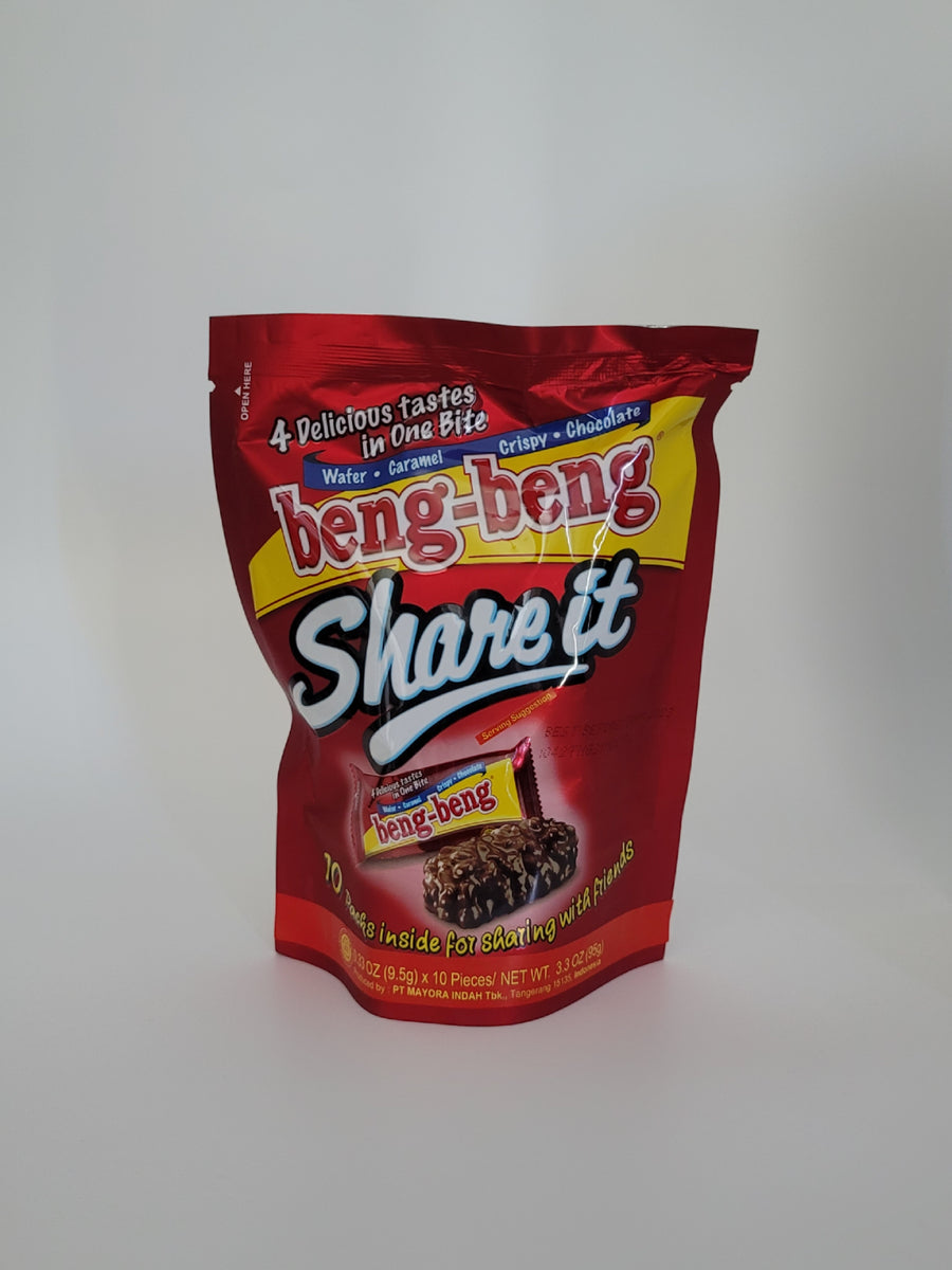 Beng-Beng Wafers, Crispy and Delicious Caramel Chocolate, Isolated