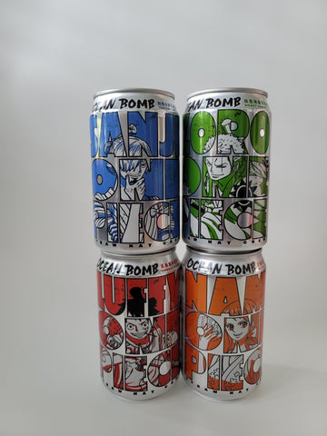 One Piece -  Straw Hat Crew Soda ~ Complete Set ( for 4 cans)